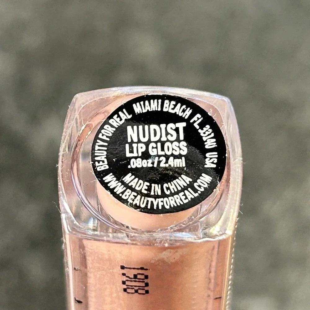 Beauty For Real Lip Gloss + Shine Nudist 0.08 oz /‎ 2.4 ml NEW SEALED